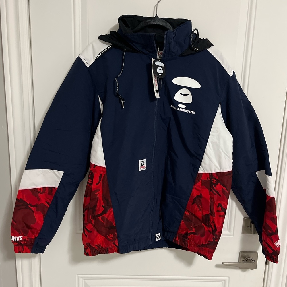 NWT-AAPE by A Bathing Ape (BAPE) Padded Jacket with Hidden Hood - Men L/Women XL